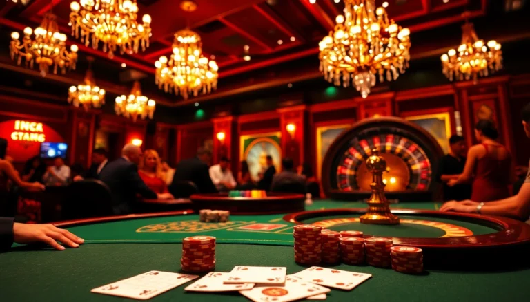 Experience thrilling moments at c168 casino with high-stakes poker and vibrant gaming tables enhanced by dazzling lights.