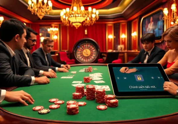 Experience the thrill of a poker game while discovering Chính sách bảo mật that ensures secure online gambling.