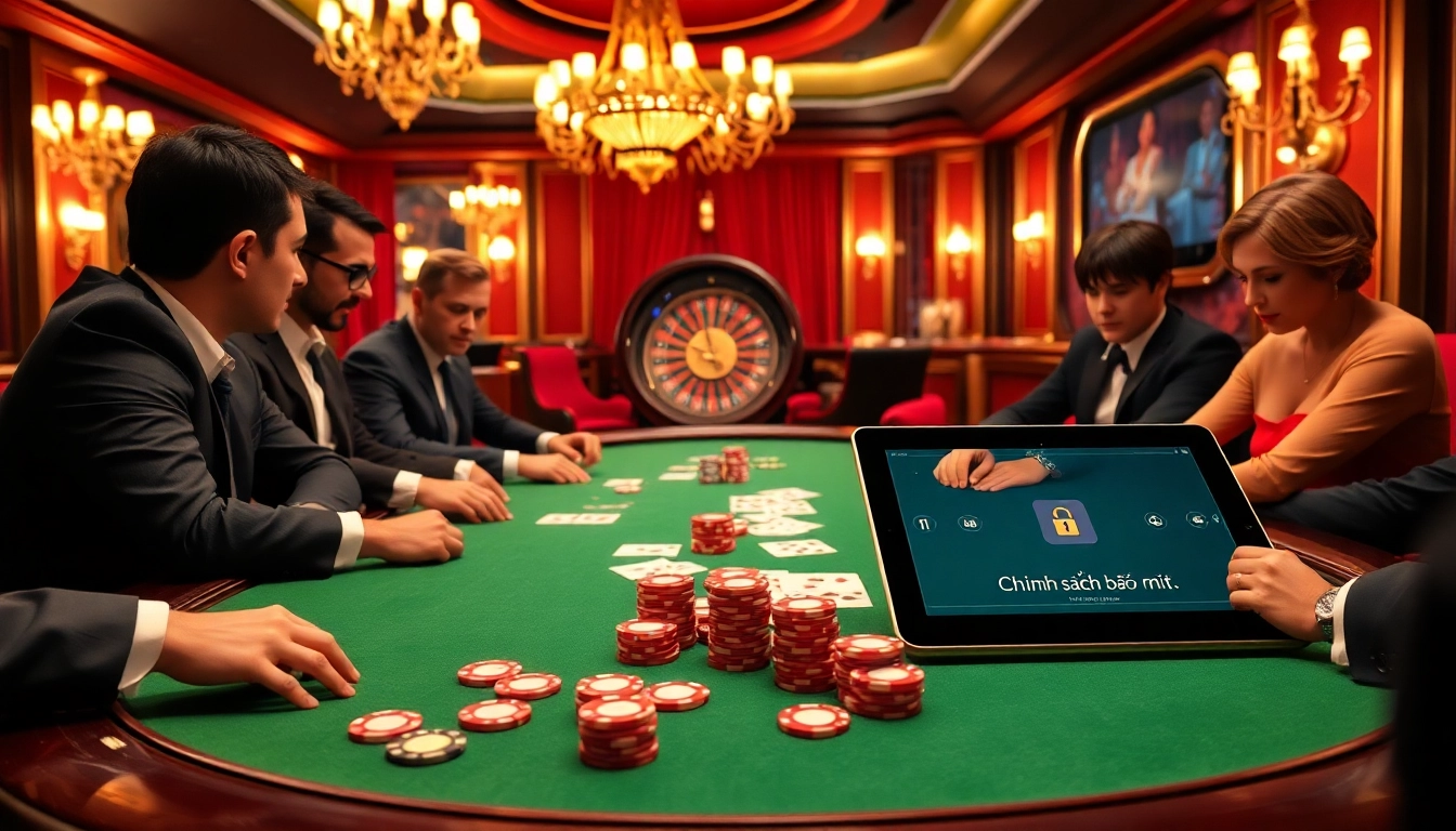 Experience the thrill of a poker game while discovering Chính sách bảo mật that ensures secure online gambling.